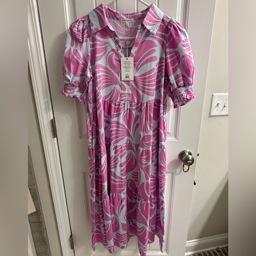 Mary Square Sail Away Blue Molly Dress